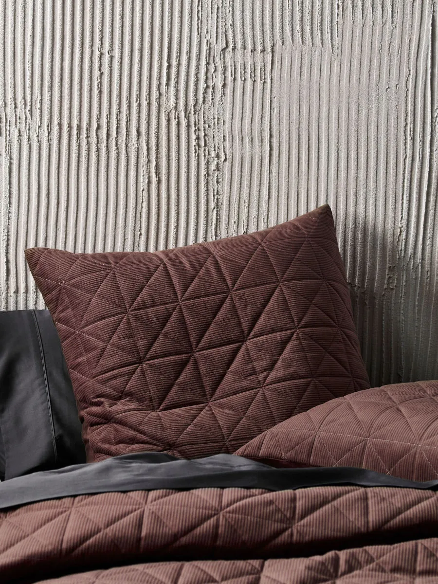 LINEN HOUSE HEATH CHOCOLATE QUILT COVER SET