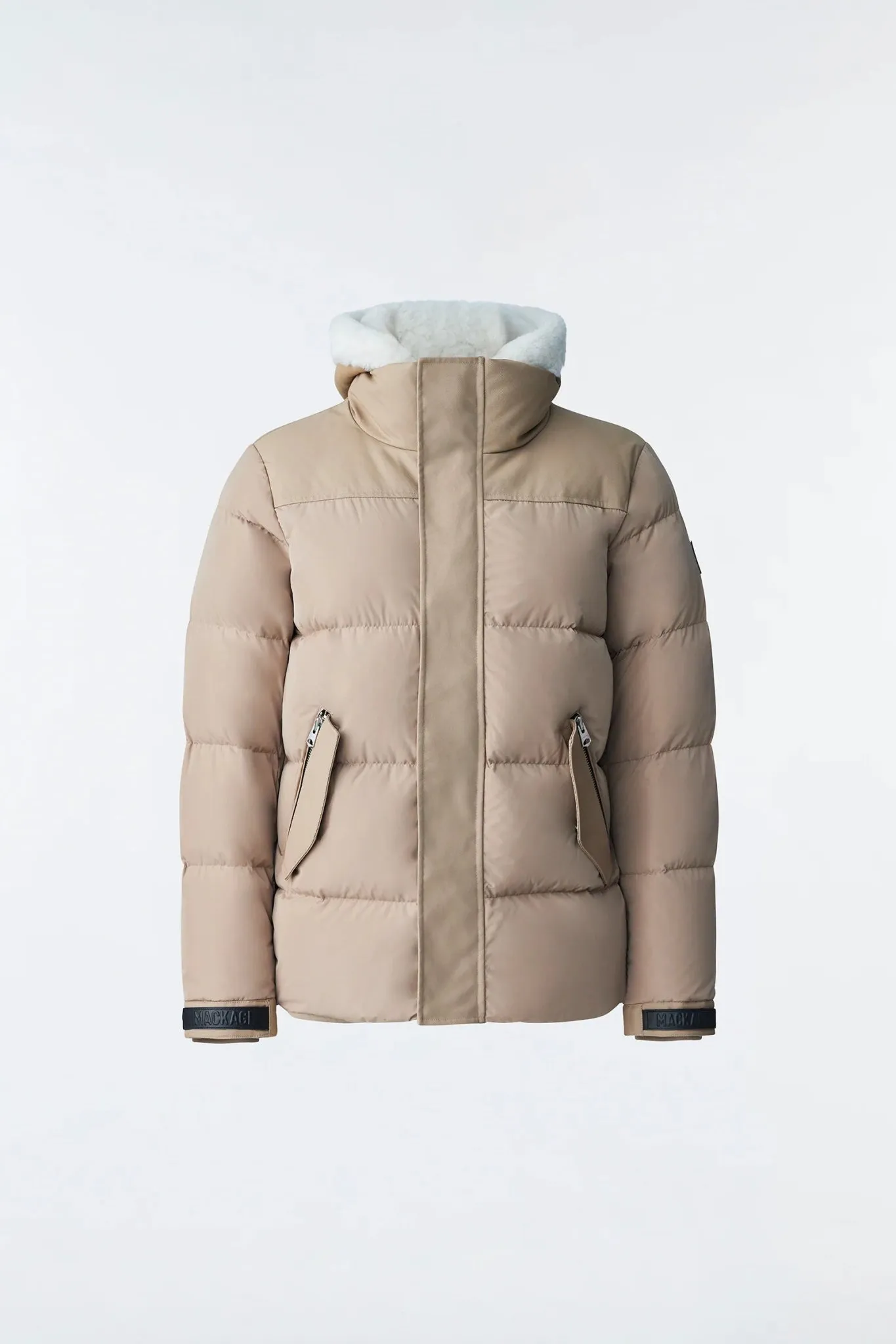 MACKAGE RILEY - Classic Down Jacket With Removable Shearling Bib