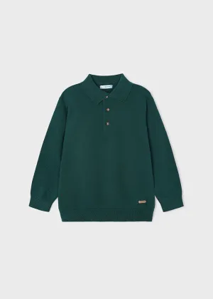 Mayoral Boys Green Fine Knit Polo