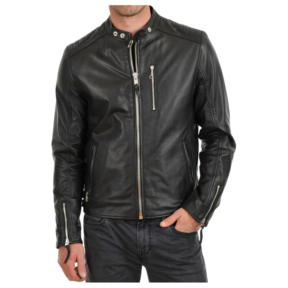 Men Elegant Fashion Leather Jacket