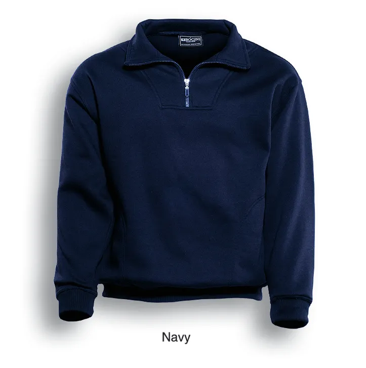 Mens 1/2 Zip Fleece Top - Navy