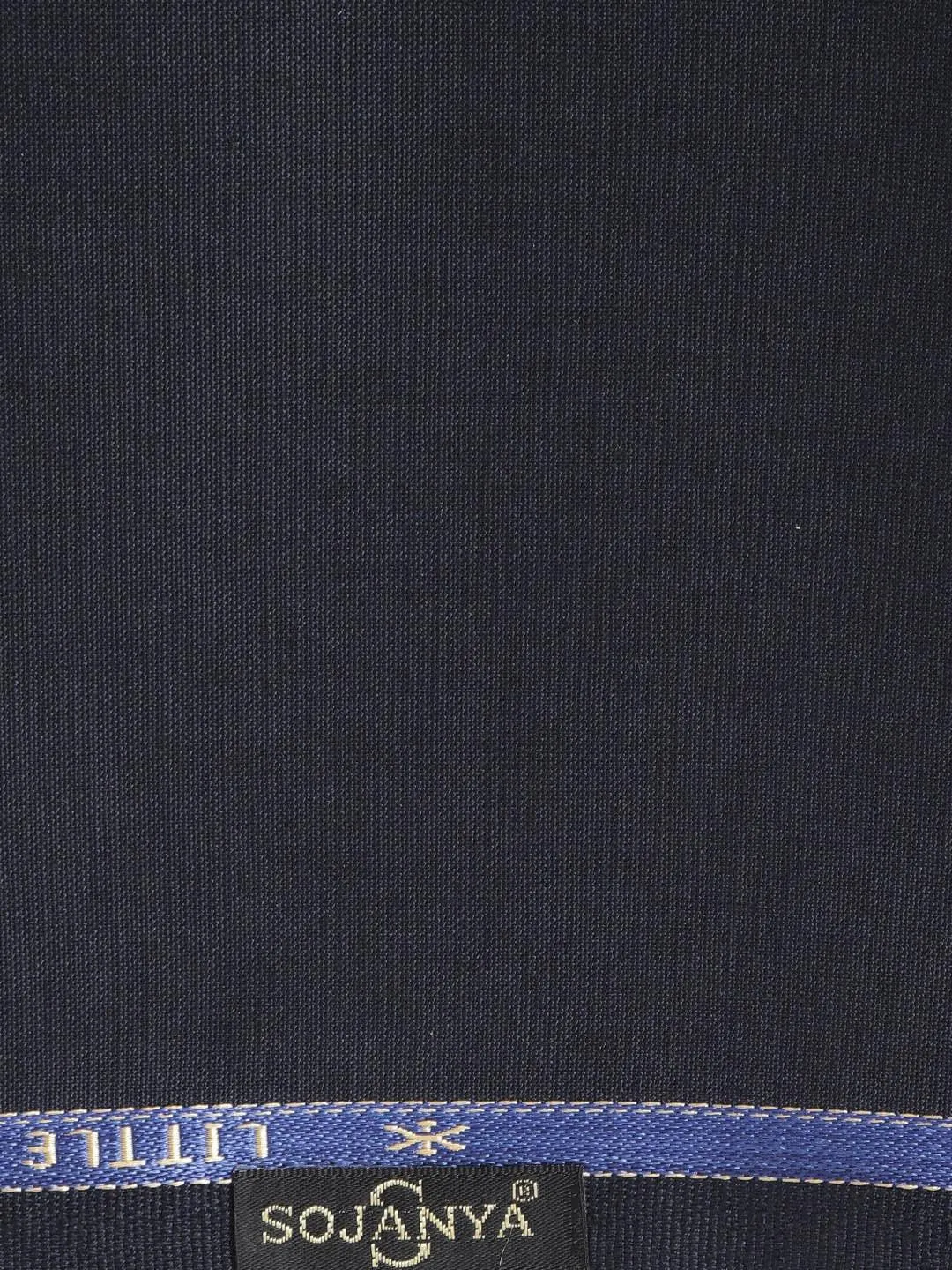 Men's Cotton Blend Black Shirt (2.25 M) & Nblue Trouser (1.2 M) Unstitched Fabric Combo - Sojanya