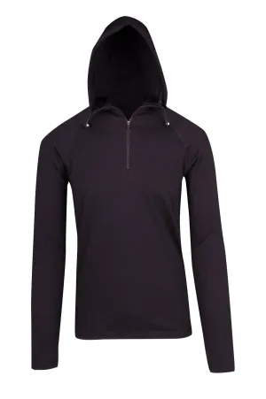 Mens Greatness 1/2 Zip Hoodie - Black