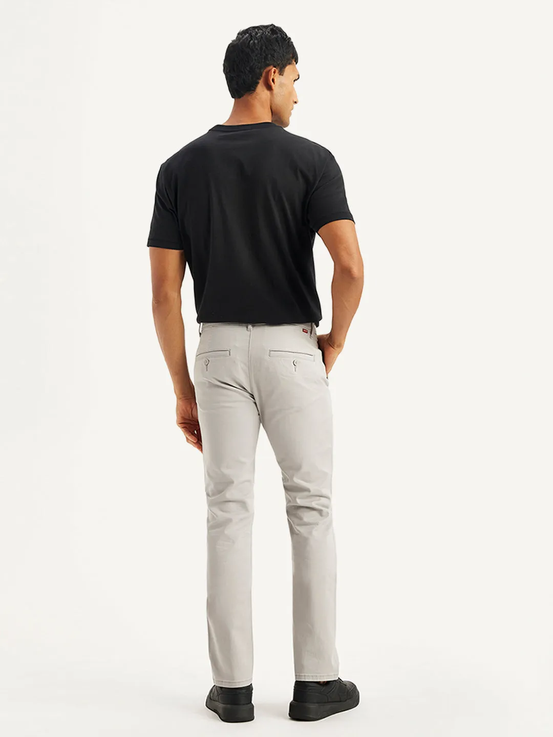 Men's Light Grey Slim Fit Chinos