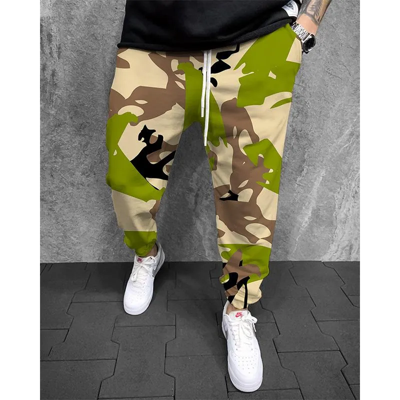 Men's Printed Elasticated Sweatpants 29937096YM