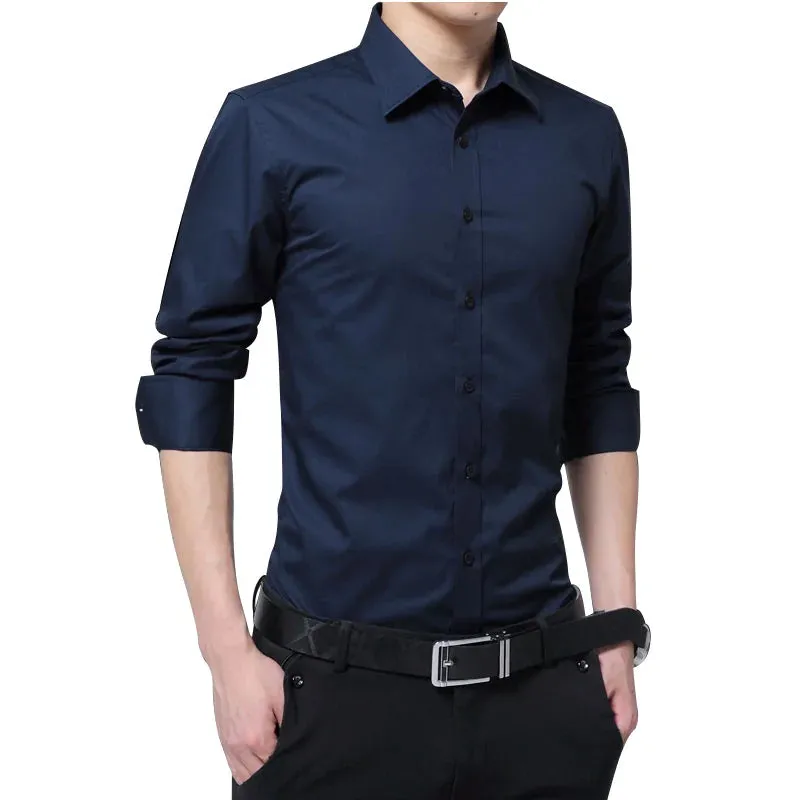 Men's Slim Fit Casual Business Shirt