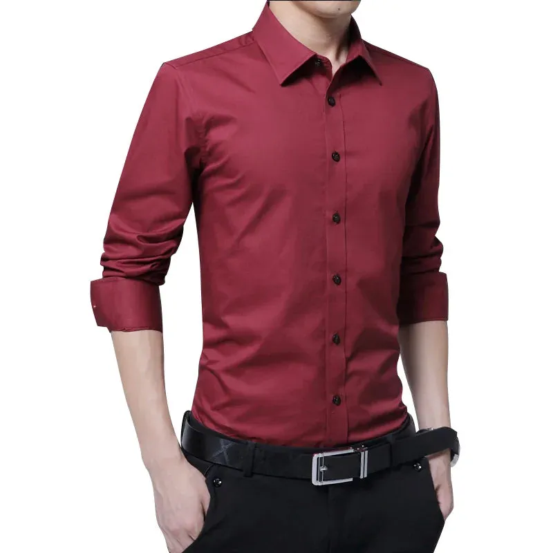 Men's Slim Fit Casual Business Shirt