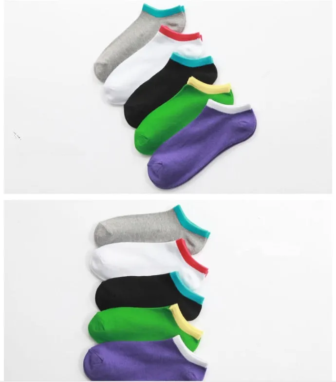 Men's Summer Invisible Shallow Mouth Socks Stunning Polyester Cotton Ankle Socks