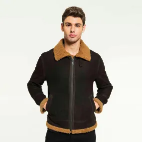 Men's Toffee Aviator Shearling Jacket