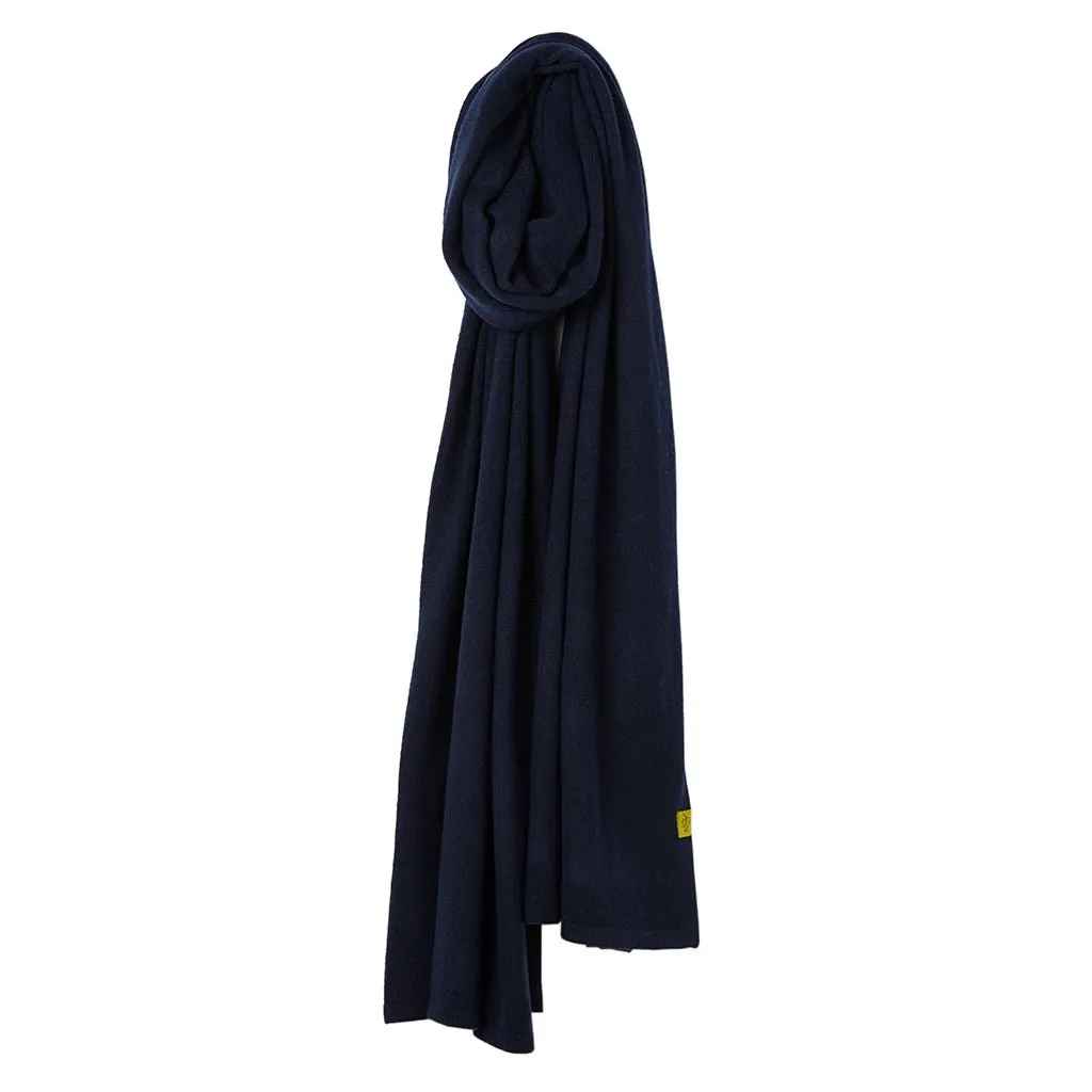 Merino Wool Wrap In Navy