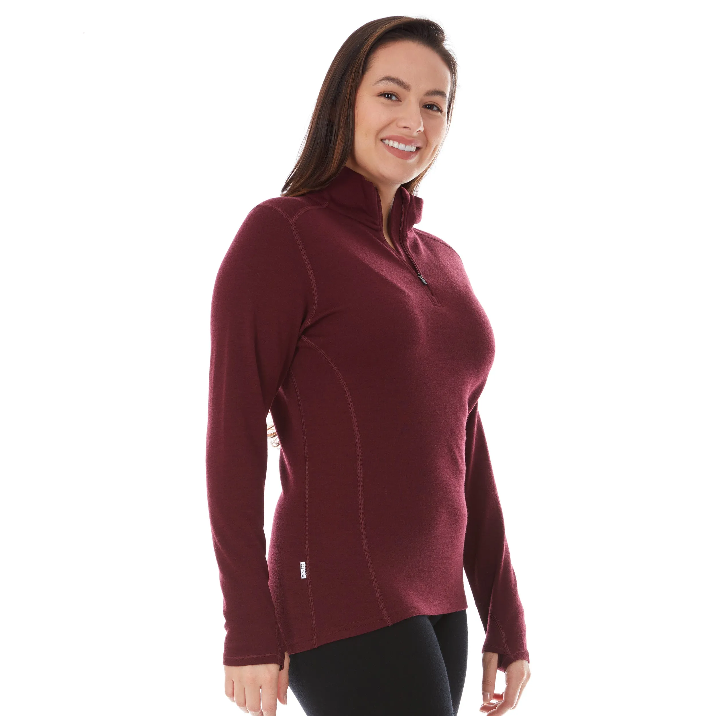 Midweight - Sequoia Women's 1/4 Zip 100% Merino Wool