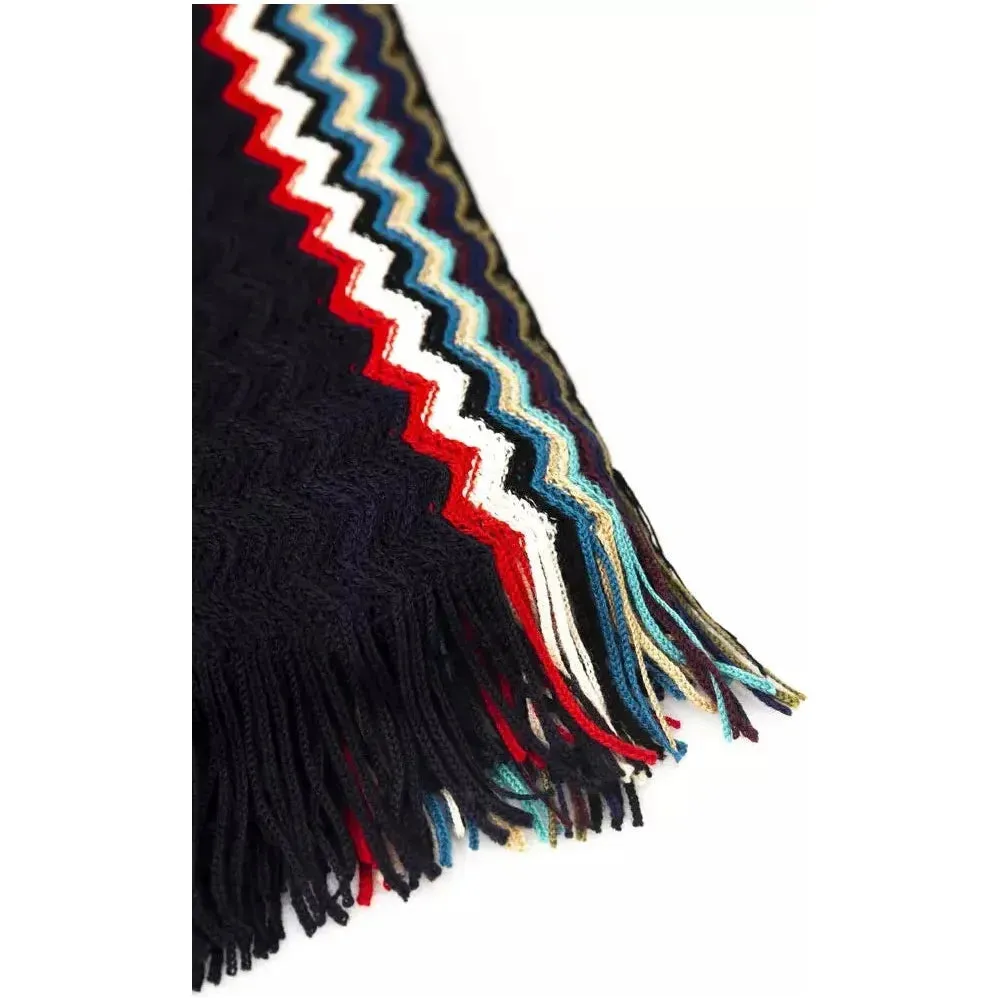 Missoni Black Wool Men Scarf