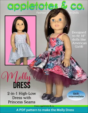 Molly Dress 18 Inch Doll Sewing Pattern