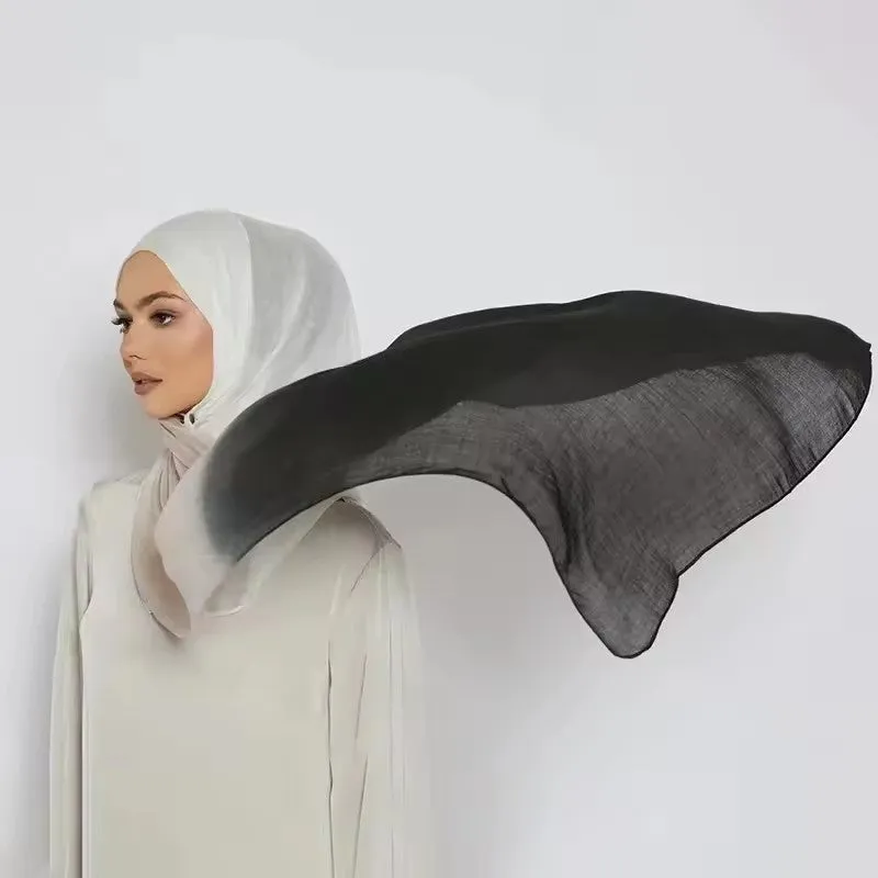 MY065  cotton -Gradient  hijab  printed scarf  hijab/tudung  printed hijab