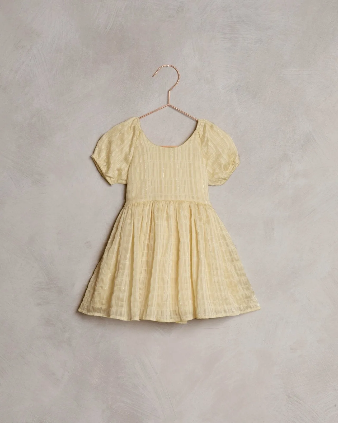 NoraLee Girls Lemon Metallic Luisa Dress