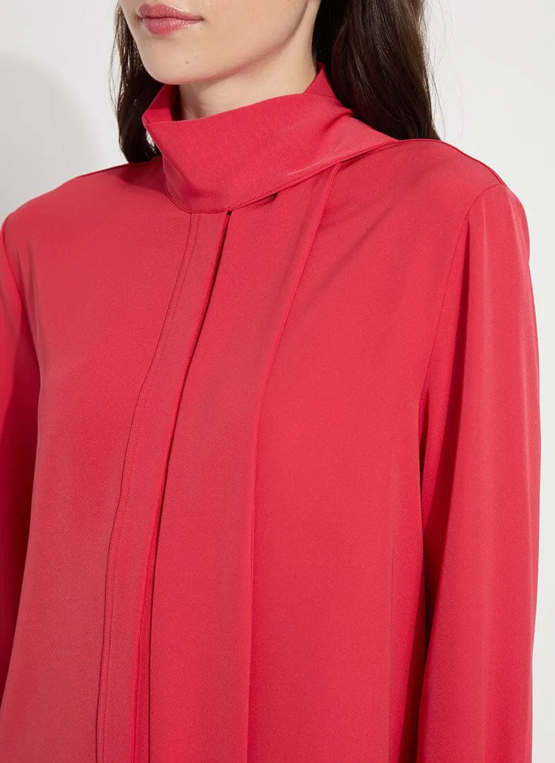 Odette Scarf Neck Shirt | Defined Red