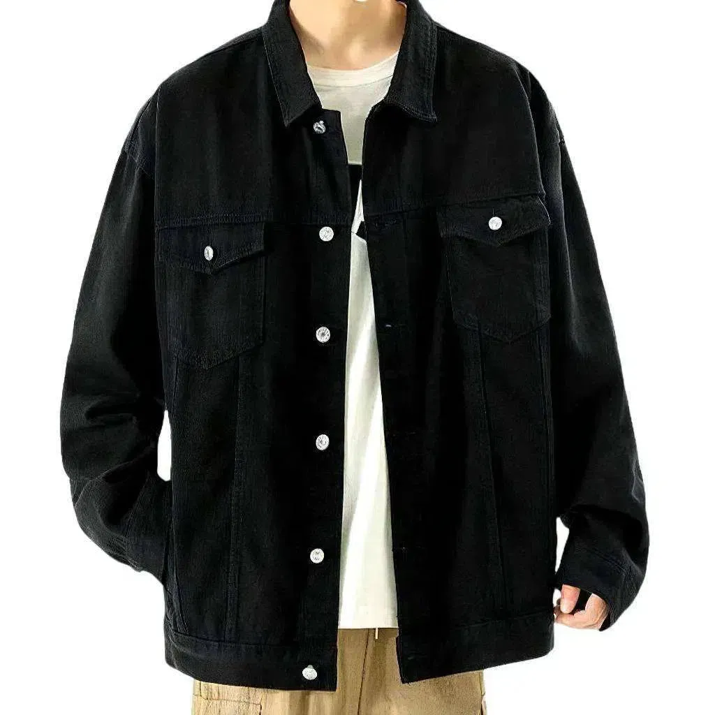 Oversized vintage men's jean jacket