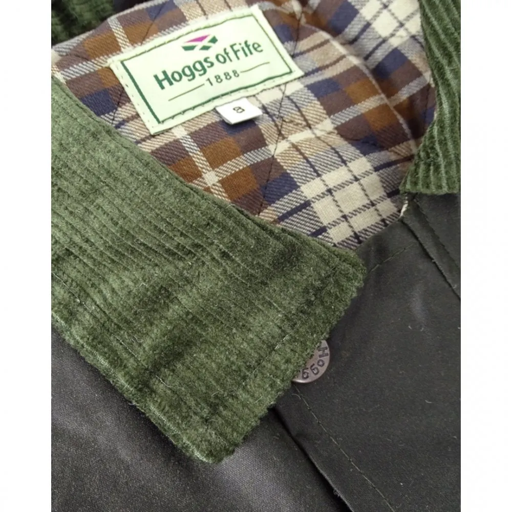 Padded Waxed Waistcoat Olive by Hoggs of Fife