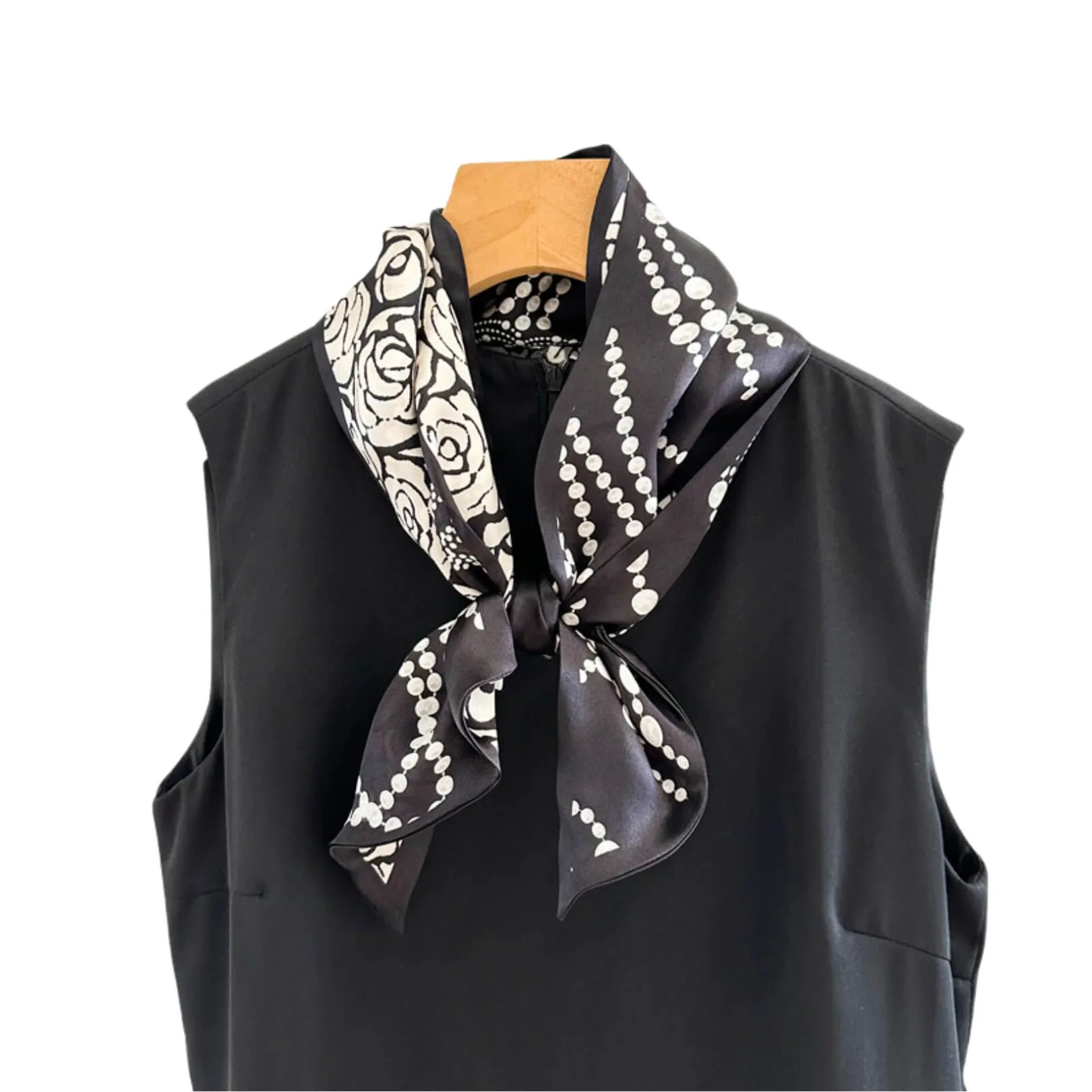 Pearls & Petals Pure Mulberry Silk Long Scarf