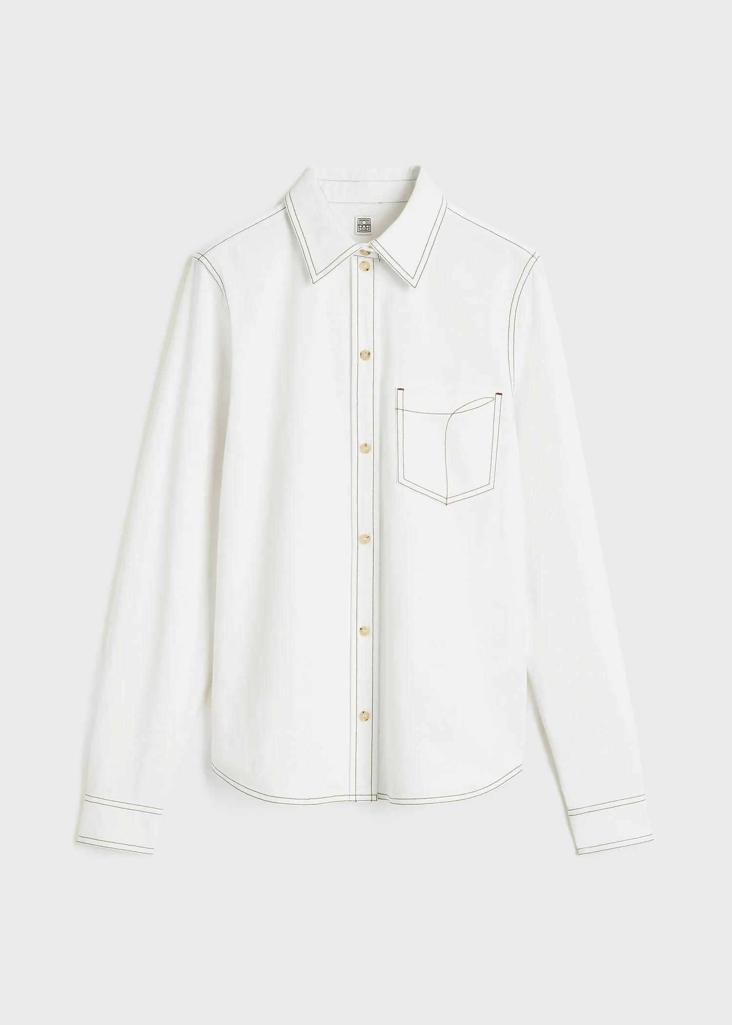 Petite tumbled cotton shirt white