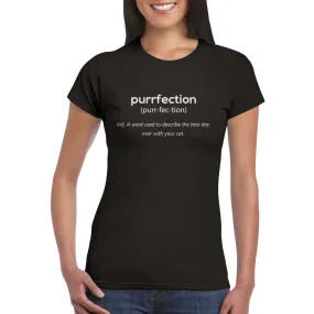 Purrfection Cat Lady T-shirt (Black)