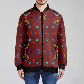 Rainy Chief Rainbow Earth Clay Zippered Collared Lightweight Jacket