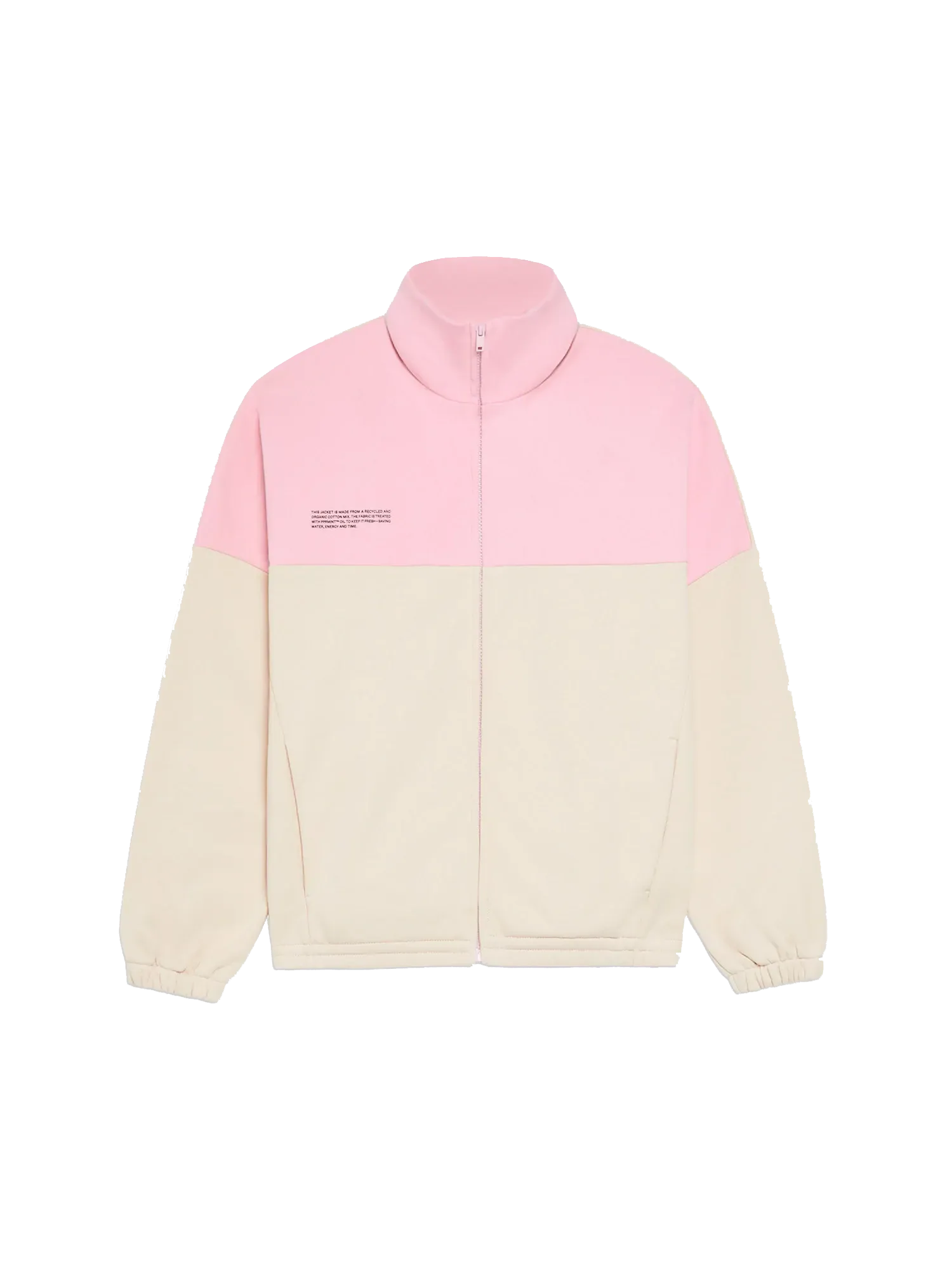 Recycled Cotton Color Block Jacket—sakura pink