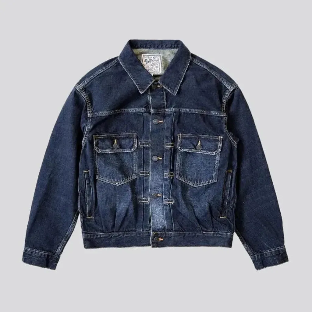 Regular selvedge men's jean jacket