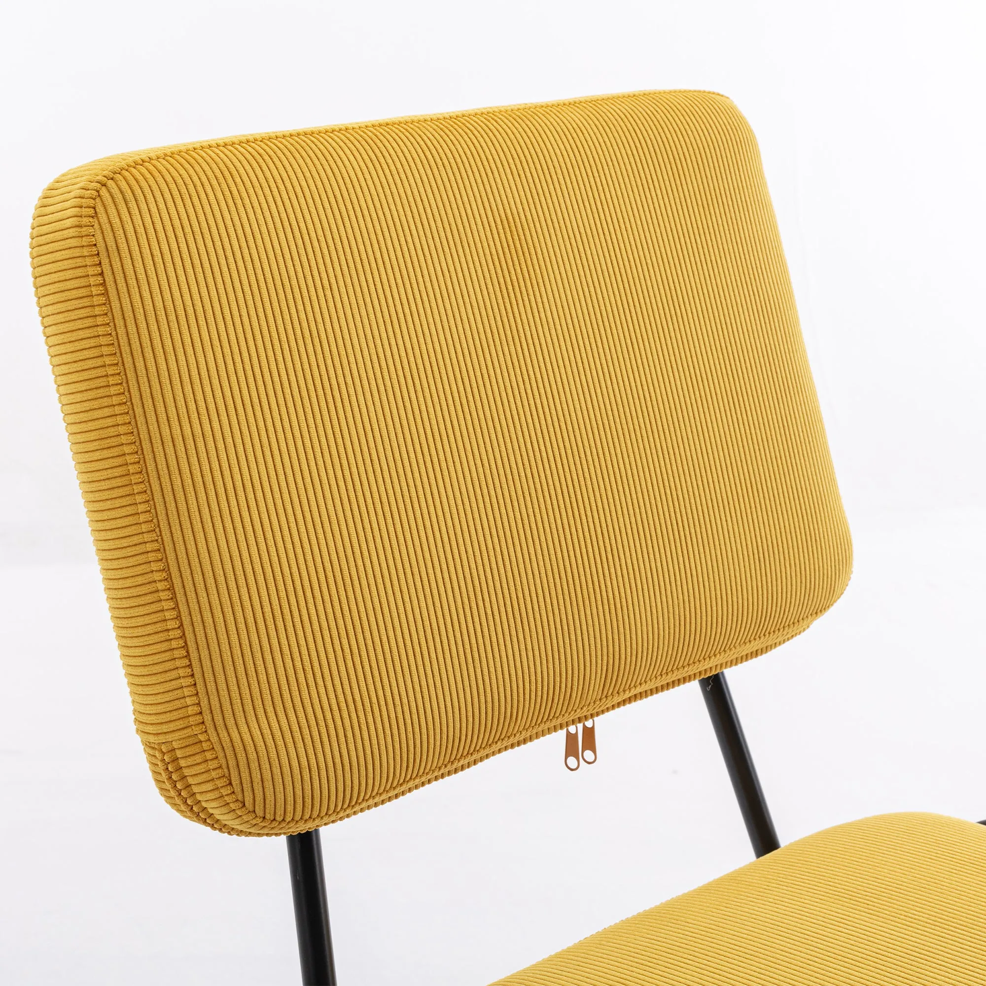 Retro Yellow Corduroy Desk Chair