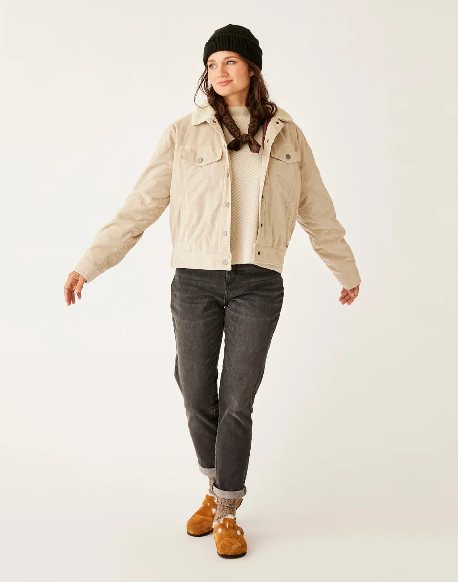 Rhea Buttercord Jacket: Cement