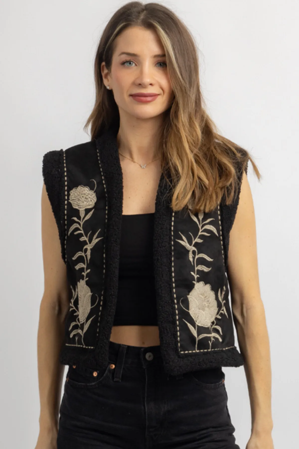 RHODE EMBROIDERED FLORAL VEST *BACK IN STOCK*