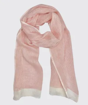 Rose Two Tone Scarf<br>Gauze Linen