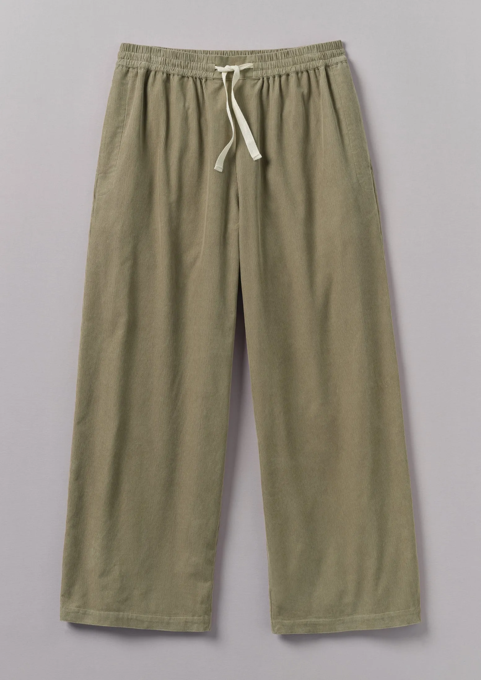 Soft Organic Cord Lounge Pants | Green Stone