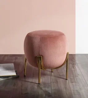 Spraxis Dusty Rose Corduroy Ottoman