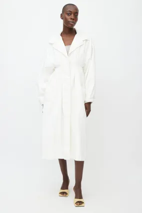 SS19 White Linen La Riviera Trench Coat