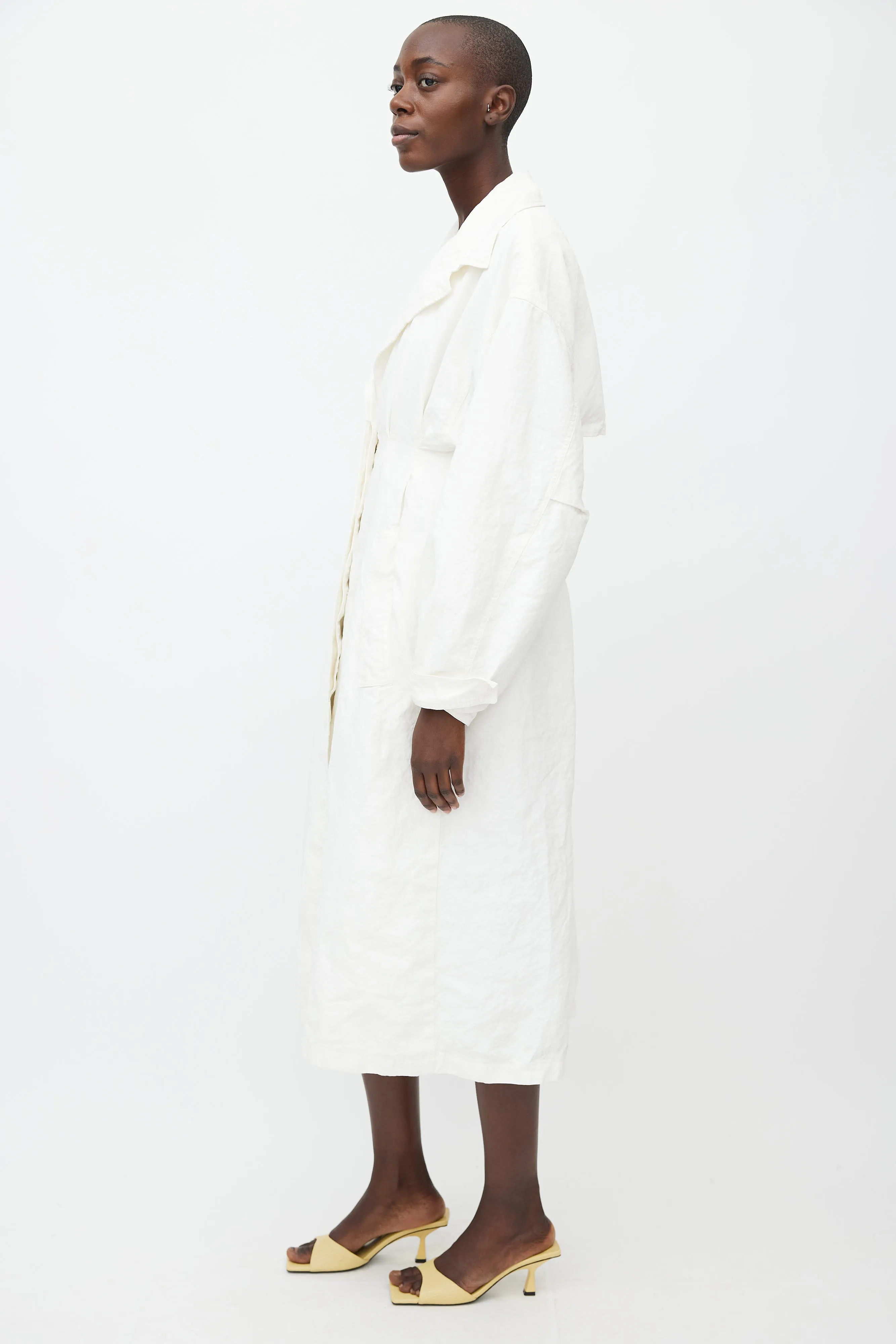 SS19 White Linen La Riviera Trench Coat