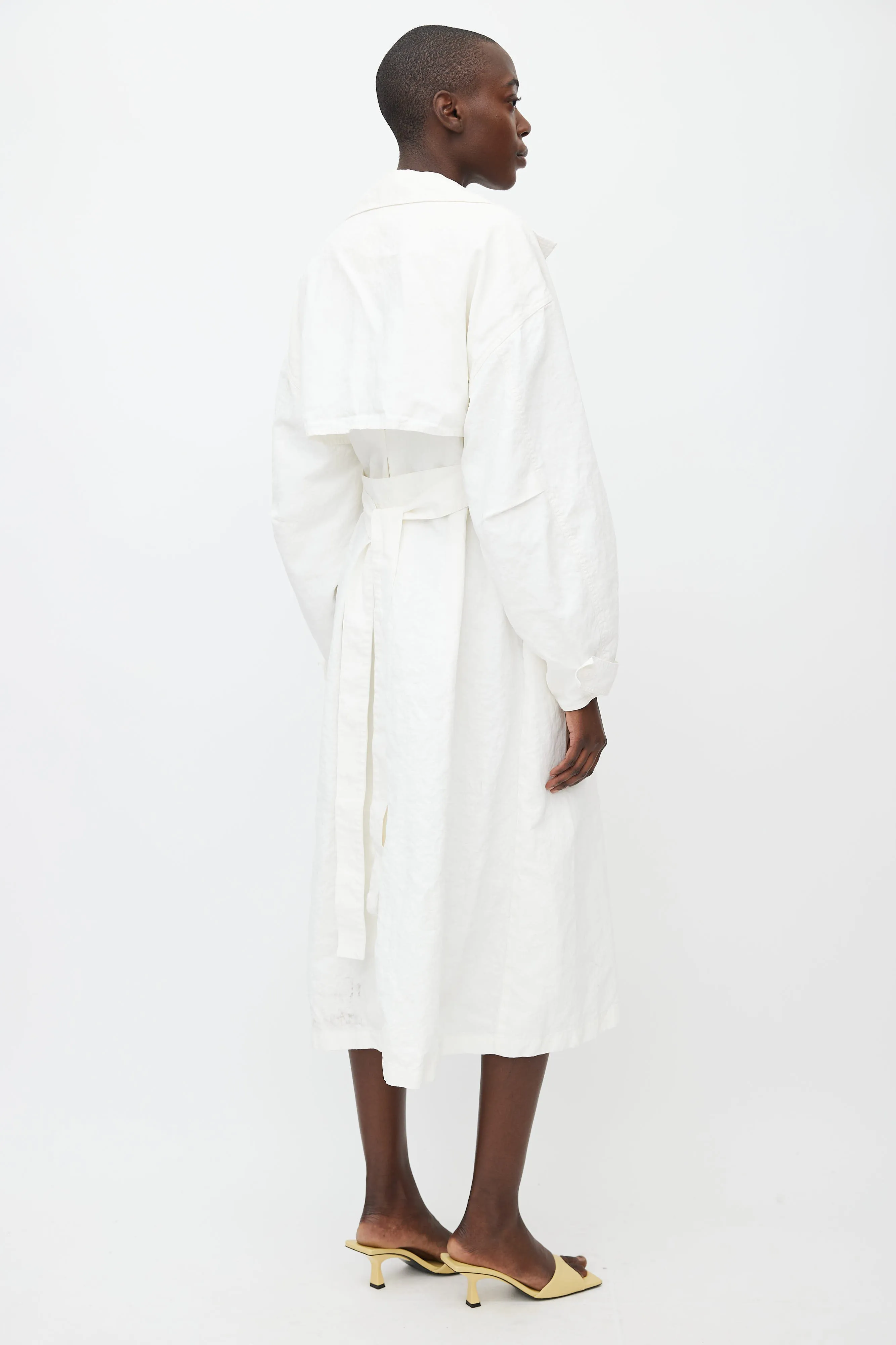 SS19 White Linen La Riviera Trench Coat