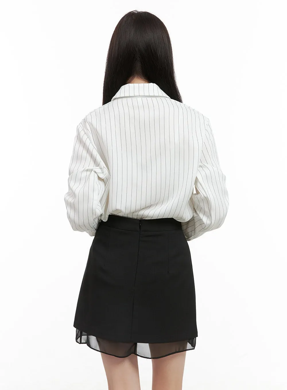 Stripe Buttoned Collar Shirt OG416