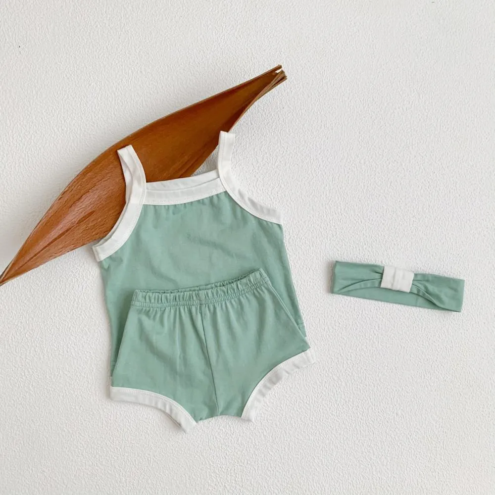 Summer Baby Camisole Set Wholesale Baby Clothes