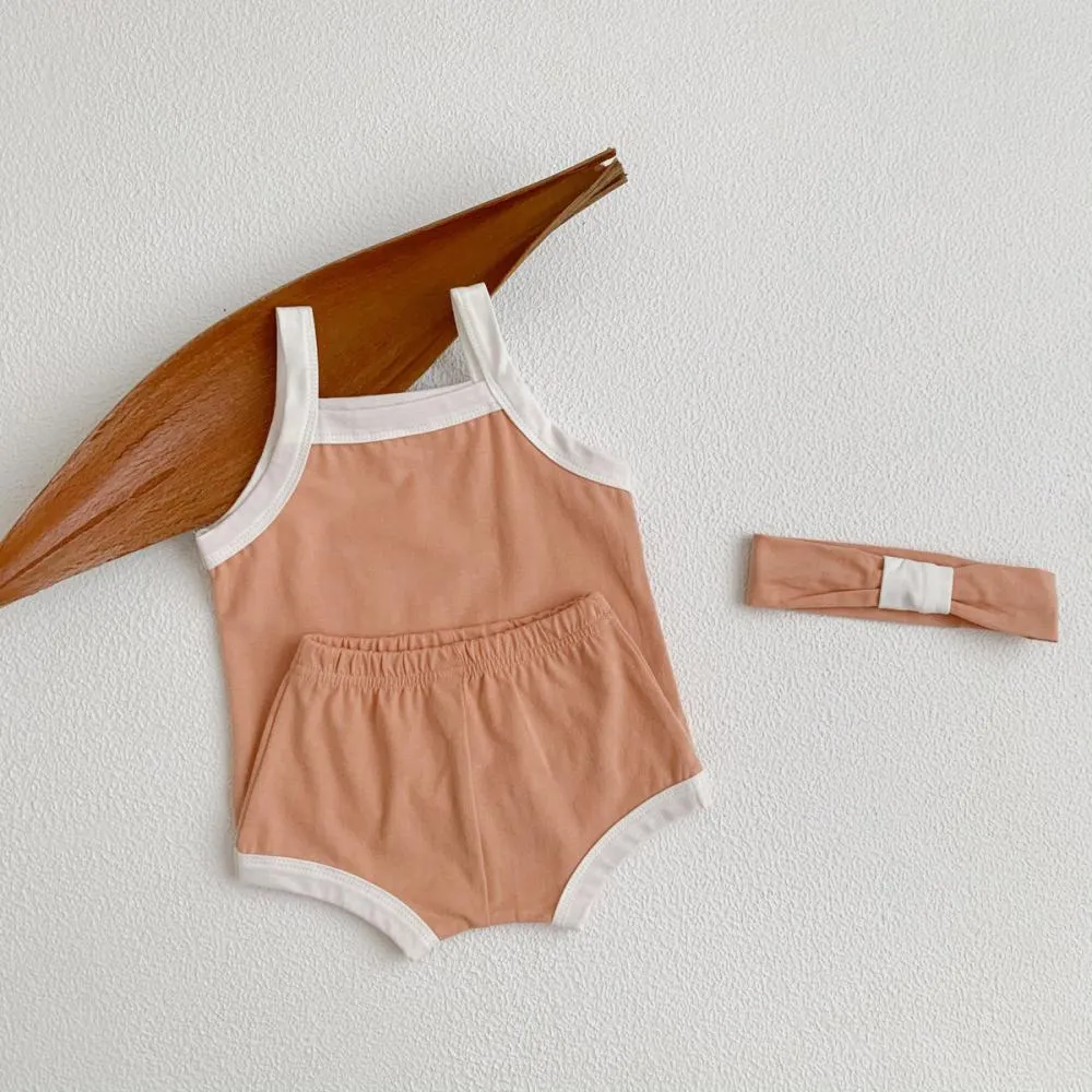 Summer Baby Camisole Set Wholesale Baby Clothes