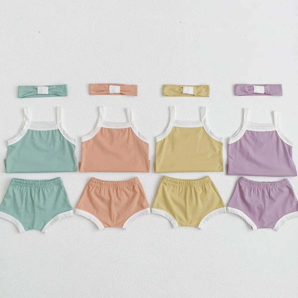 Summer Baby Camisole Set Wholesale Baby Clothes