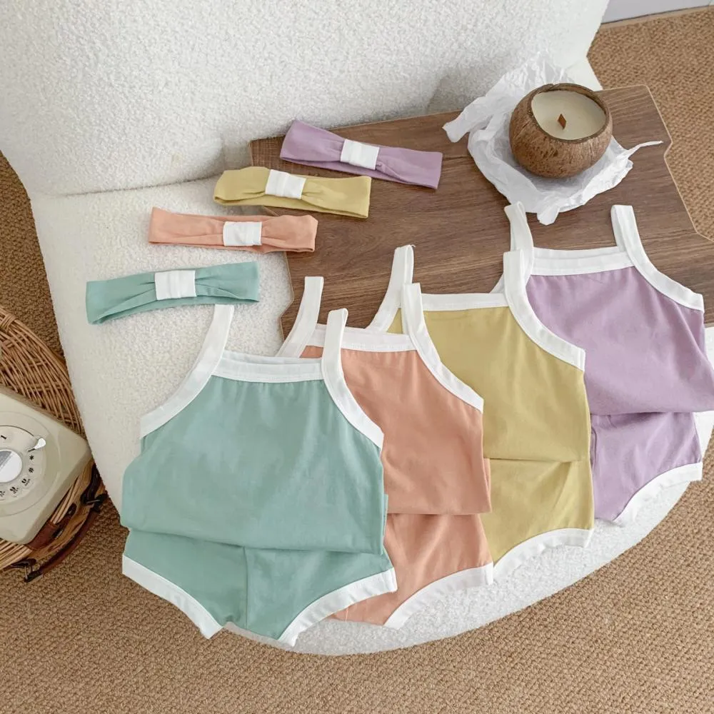 Summer Baby Camisole Set Wholesale Baby Clothes