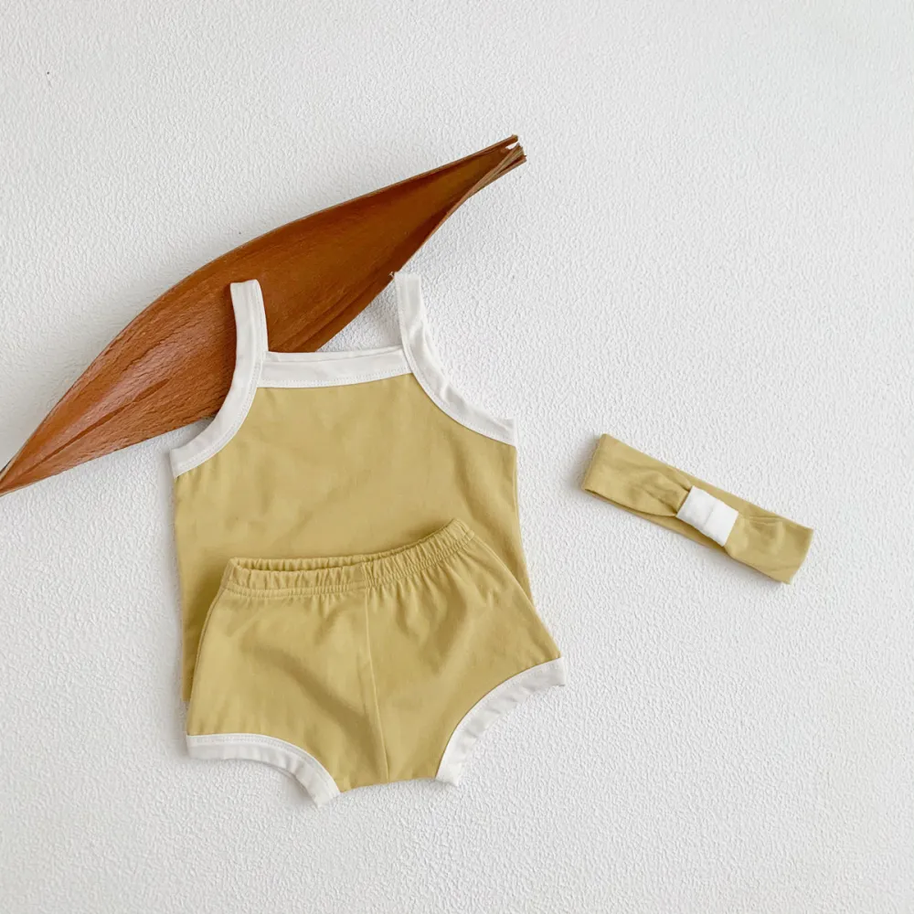 Summer Baby Camisole Set Wholesale Baby Clothes