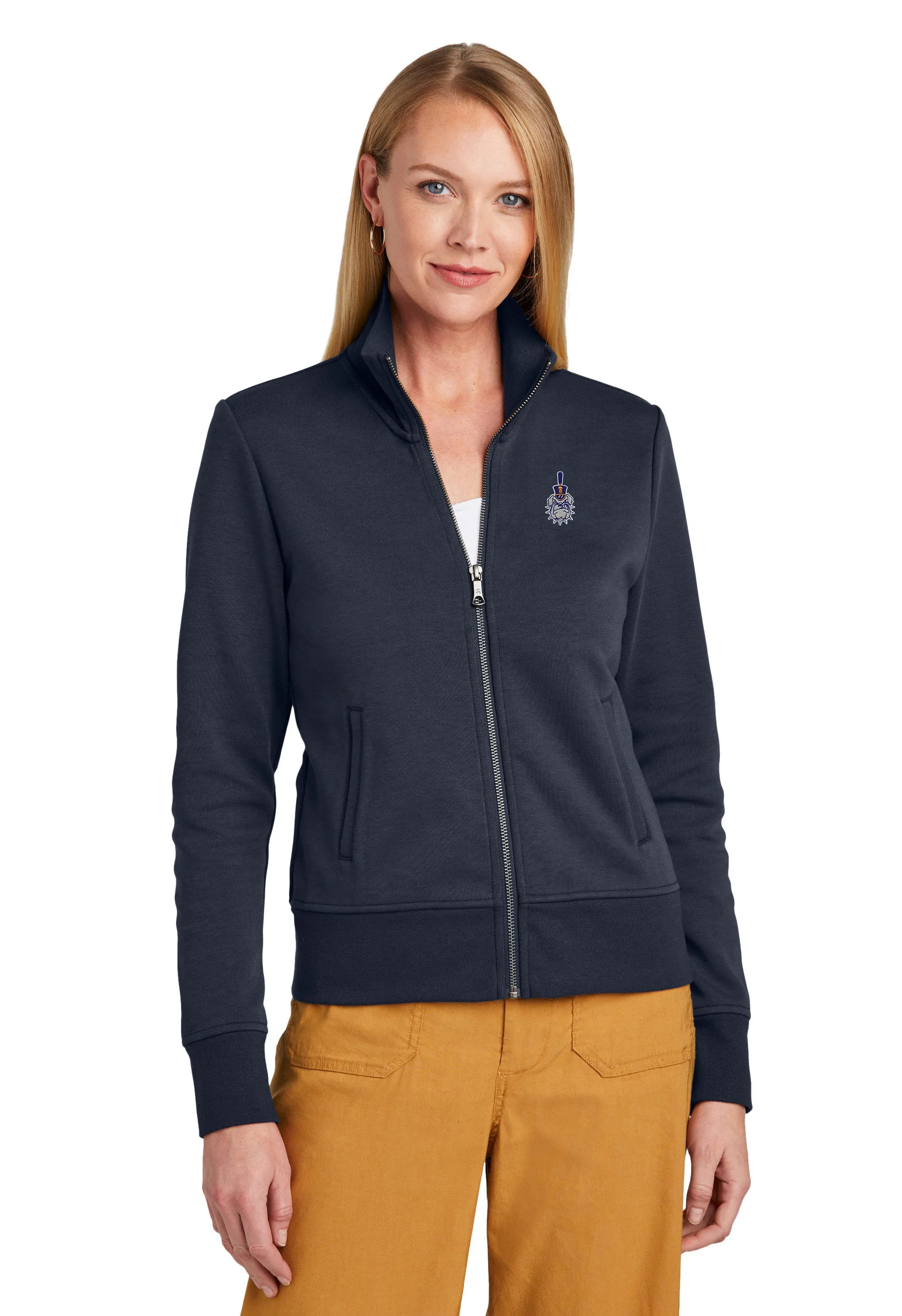 The Citadel, Spike Logo, Brooks Brothers® Women’s Double-Knit Full-Zip Jacket