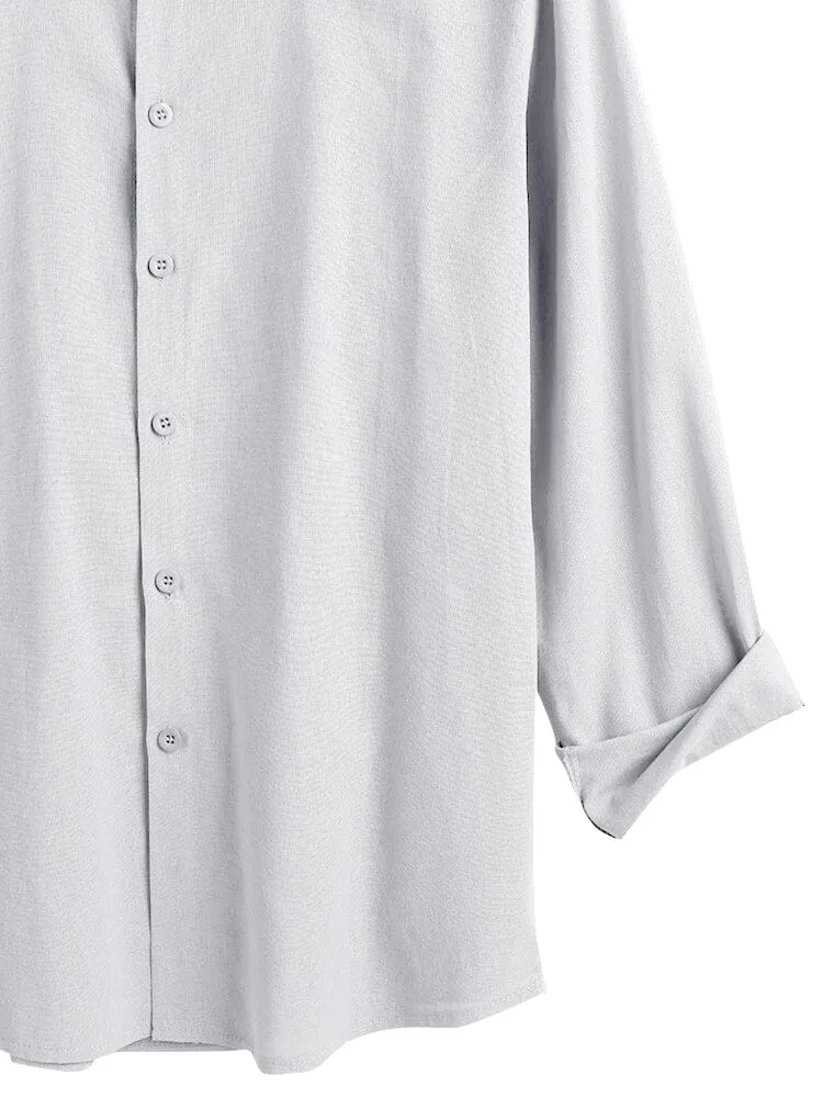 Three Quarter Sleeves Shirt With Pockets