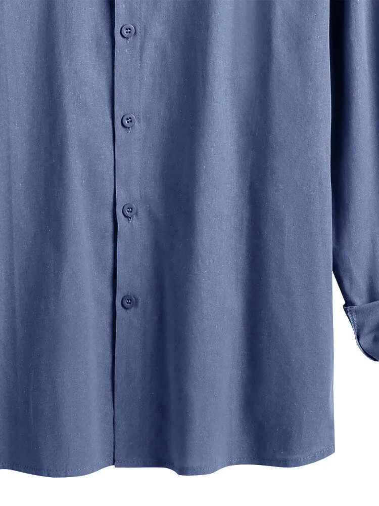 Three Quarter Sleeves Shirt With Pockets