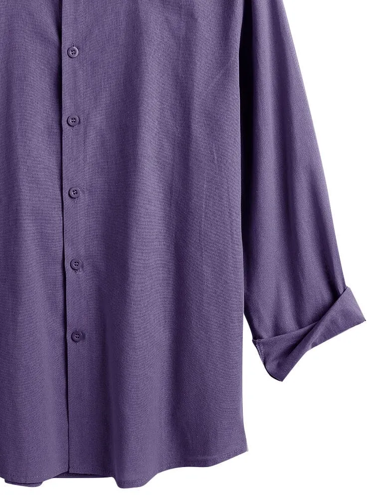 Three Quarter Sleeves Shirt With Pockets