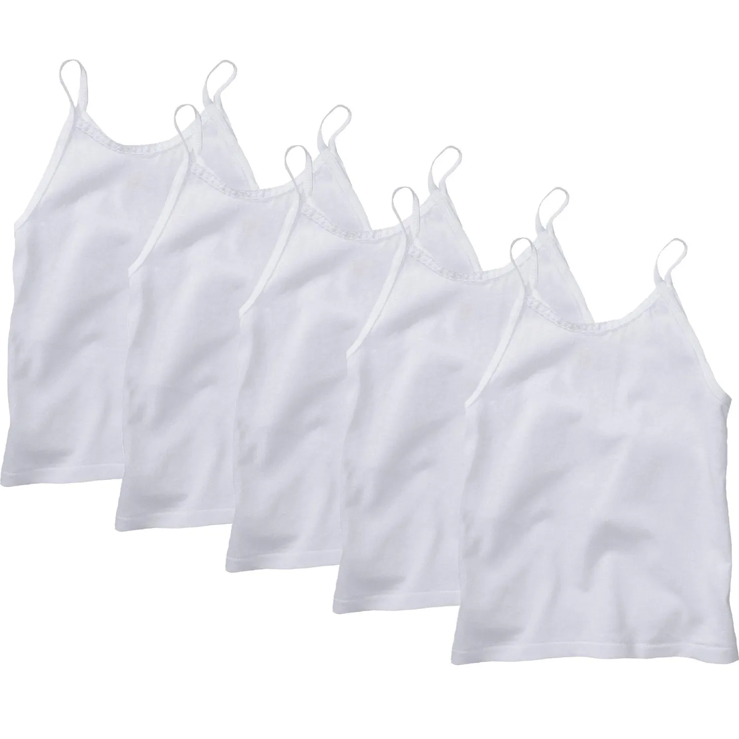 Toddler Girl's White Cami 5-Pack TV30P5