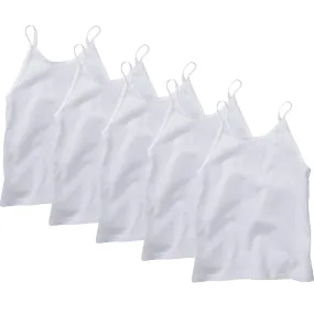 Toddler Girl's White Cami 5-Pack TV30P5