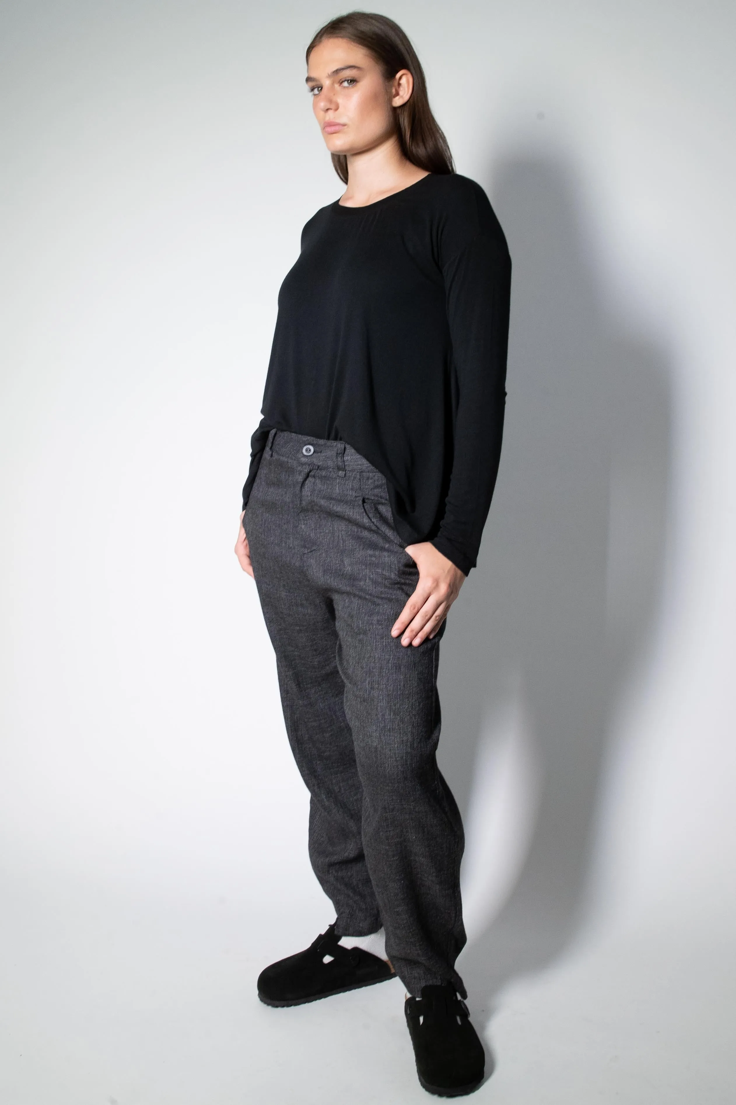 Transit Par Such Signature Split front Pant in Charcoal